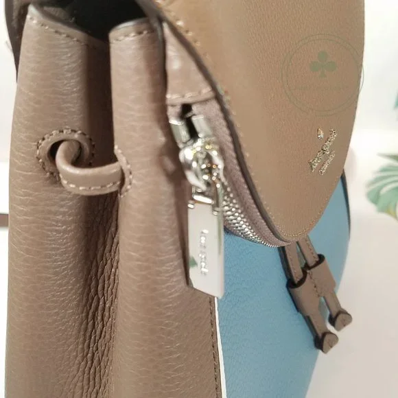 baltic sea kate spade medium leila backpack Kate Spade New York Leila Colorblock Medium Flap Backpack  main image 3